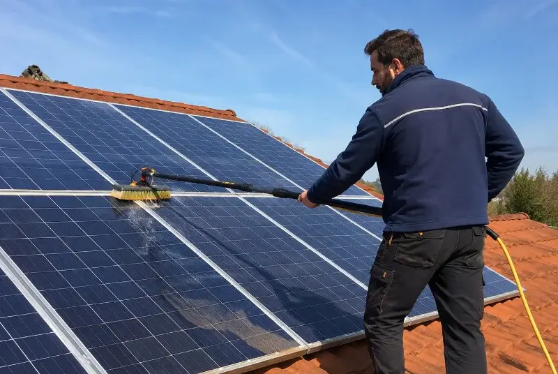 Nettoyage et entretien de panneaux solaires à Lully