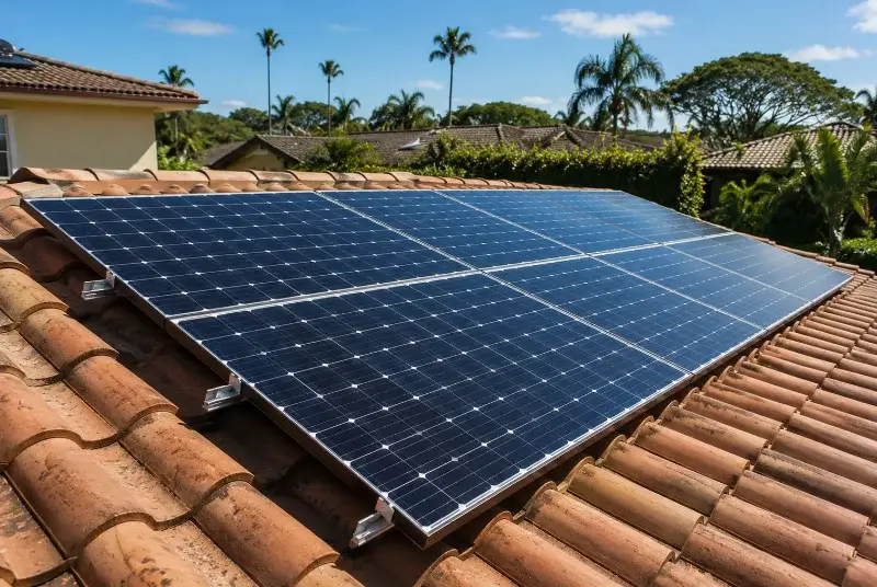 Installation de panneaux solaires à Lully